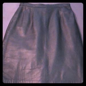 Black leather skirt size 4